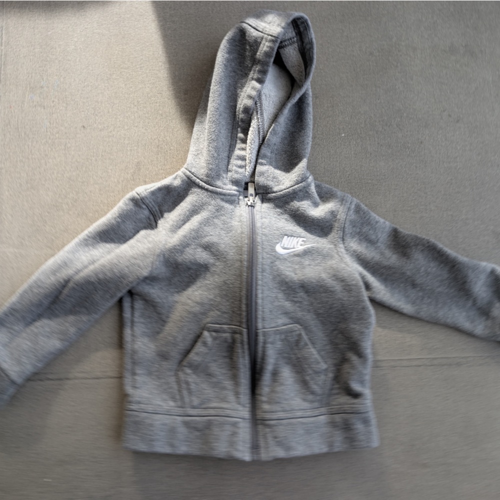 Nike Kids Gray Zip-Up Hoodie